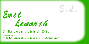 emil lenarth business card