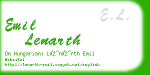 emil lenarth business card